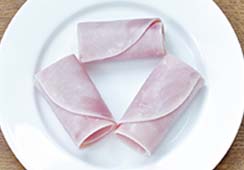 1 1/2 small slices of ham
