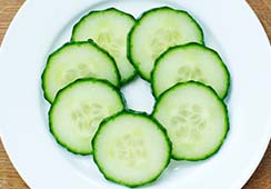 7 slices of cucumber
