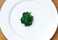 1/2 tablespoon of cooked spinach